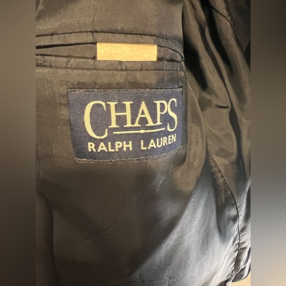 Chaps Ralph Lauren Men’s Suit Blazer Dress Coat Size 38 Black Two Buttons - Picture 4 of 6